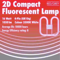 Picture of RED GREY 2D FLUOR LAMP 16W 4PIN