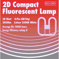 Picture of RED GREY 2D FLUOR LAMP 28W 4PIN