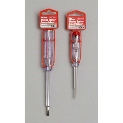 Picture of RED GREY MAINS TESTER SCREWDRIVER 6IN