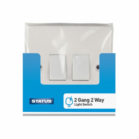 Picture of STATUS 2GANG 2WAY LIGHT SWITCH