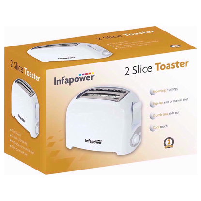 Picture of INFAPOWER TOASTER 2 SLICE WHITE