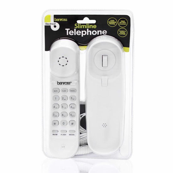 Picture of SLIMLINE TELEPHONE WHITE 44560