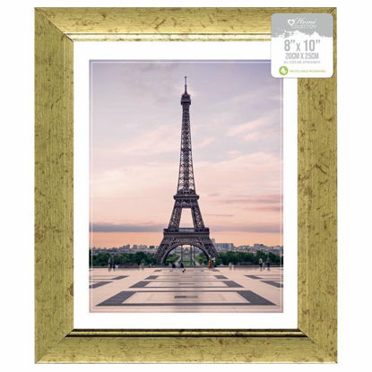 Picture of HOME COLLECTION GOLD RIBBED FRAME 8X10INCH