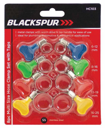Picture of BLACKSPUR HOSE CLAMP SET WITH TAPS 8PC