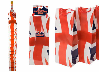 Picture of UNION JACK BOTTLE GIFT BAG D00
