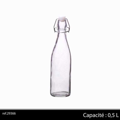 Picture of BOTTLE GLASS WITH CLIP LID 0.5LTR