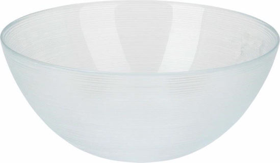 Picture of BOWL GLASS EMBOSSED STRIPE DESIGN 28CM