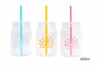 Picture of DRINKING JAR WITH STRAW 450ML