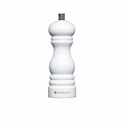 Picture of MASTERCLASS SALT/PEPPER MILL WHITE 17CM