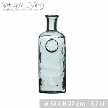 Picture of BOTTLE VASE IN RECYCLED GLASS H27CM