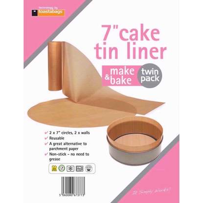 Picture of TOASTABAGS MAKE & BAKE CAKE TIN LINER 7 INCH