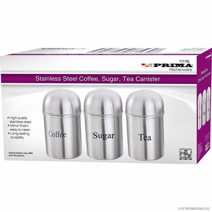 Picture of PRIMA 3PC DOME CANNISTER SET S/S