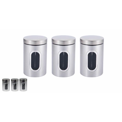 Picture of ROYAL CUISINE CANISTERS SET 3PC SILVER