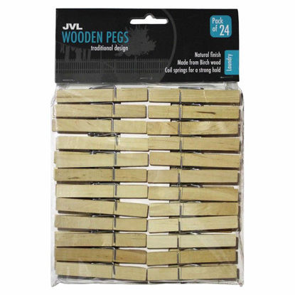 Picture of JVL PEG WOODEN 24 PEGS