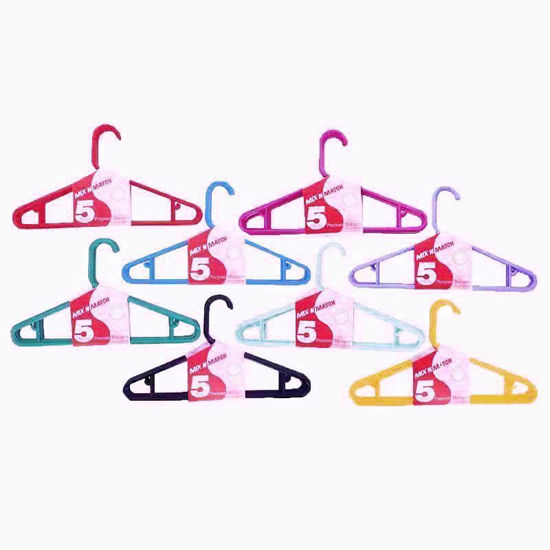 Picture of MIX N MATCH 5 PLASTIC COAT HANGERS