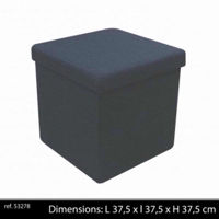 Picture of URBAN LIVING OTTOMAN STORAGE BLUE 37.5CM