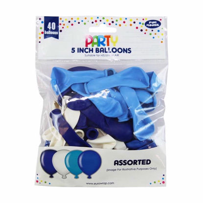 Picture of EUROWRAP BALLOONS 5INCH 40 BLUE