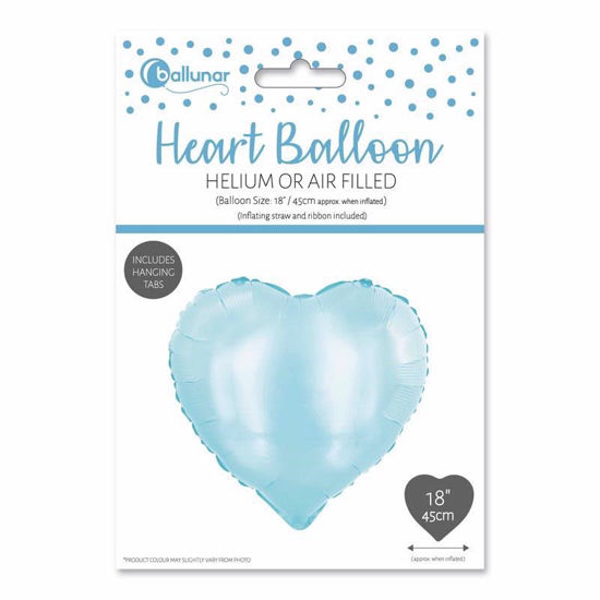 Picture of FOIL BALLOON HEART BABY BLUE 18 INCH