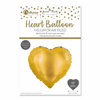 Picture of FOIL BALLOON HEART GOLD 18 INCH