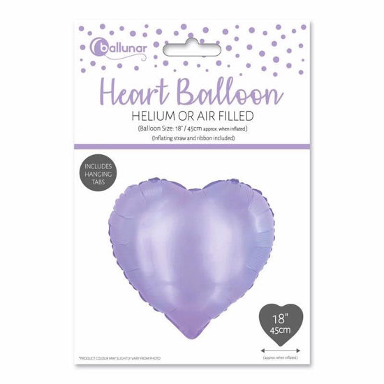 Picture of FOIL BALLOON HEART LILAC 18 INCH