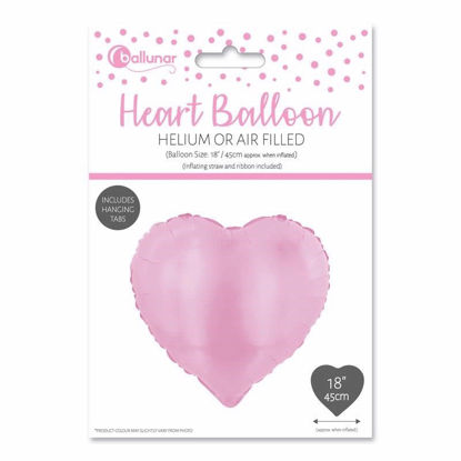 Picture of FOIL BALLOON HEART MATT PINK 18 INCH