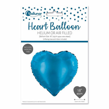 Picture of FOIL BALLOON HEART ROYAL BLUE 18 INCH