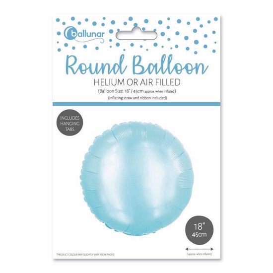 Picture of FOIL BALLOON ROUND BABY BLUE 18 INCH