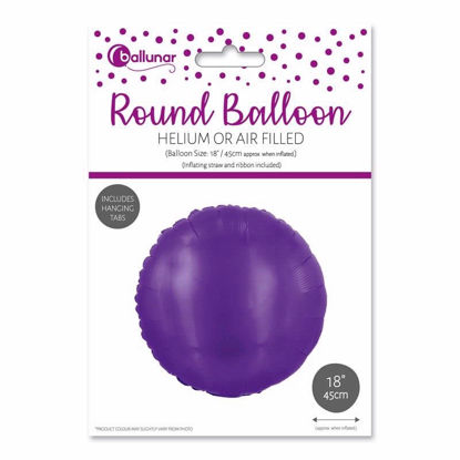 Picture of FOIL BALLOON ROUND PURPLE 18 INCH