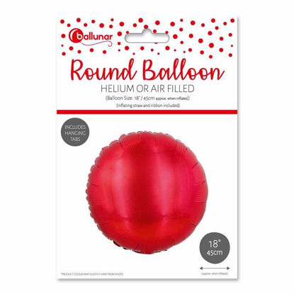 Picture of FOIL BALLOON ROUND RED 18 INCH