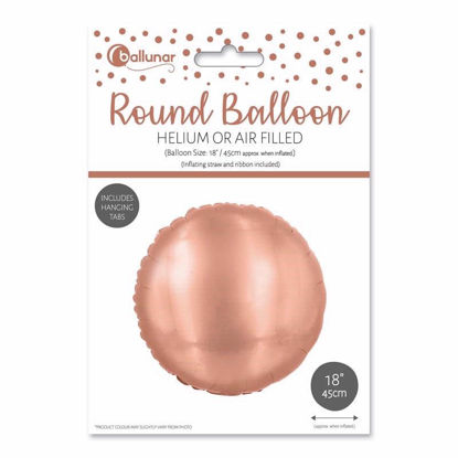 Picture of FOIL BALLOON ROUND ROSE GOLD 18 INCH