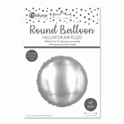 Picture of FOIL BALLOON ROUND SILVER 18 INCH