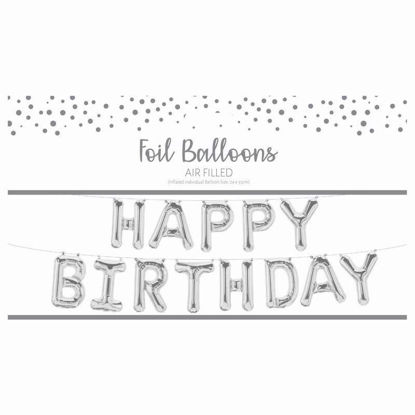 Picture of FOIL SILVER BIRTHDAY BALLOON