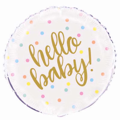 Picture of HELLO BABY FOIL BALLOON 18INCH