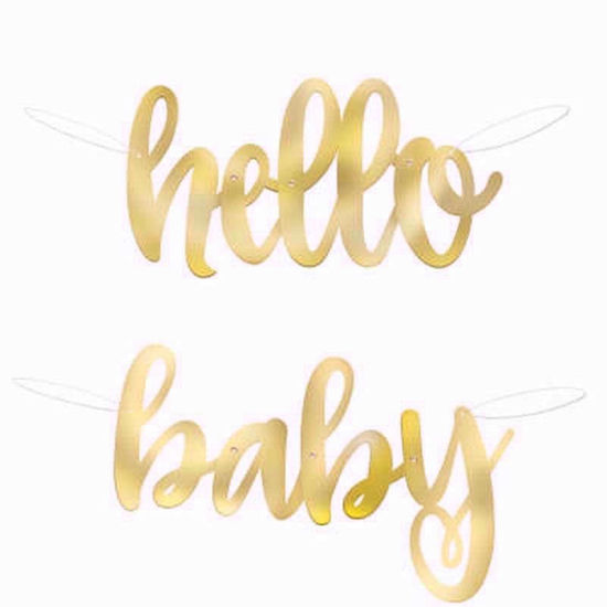 Picture of HELLO BABY SCRIPT BANNER