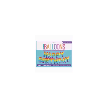 Picture of RAINBOW BIRTHDAY LETTER BALLOON KIT 14INCH