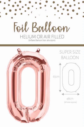 Picture of ROSE GOLD NUMBER 0 BALLOON