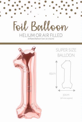 Picture of ROSE GOLD NUMBER 1 BALLOON