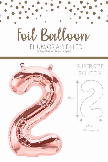 Picture of ROSE GOLD NUMBER 2 BALLOON