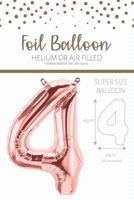 Picture of ROSE GOLD NUMBER 4 BALLOON