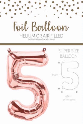 Picture of ROSE GOLD NUMBER 5 BALLOON