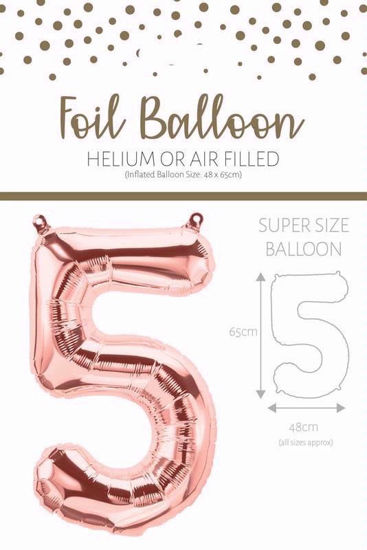 Picture of ROSE GOLD NUMBER 5 BALLOON