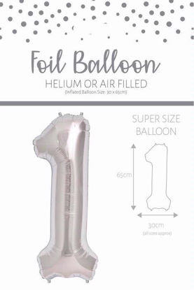 Picture of SILVER NUMBER 1 BALLOON