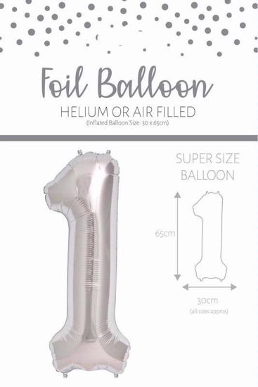 Picture of SILVER NUMBER 1 BALLOON