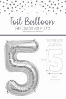 Picture of SILVER NUMBER 5 BALLOON