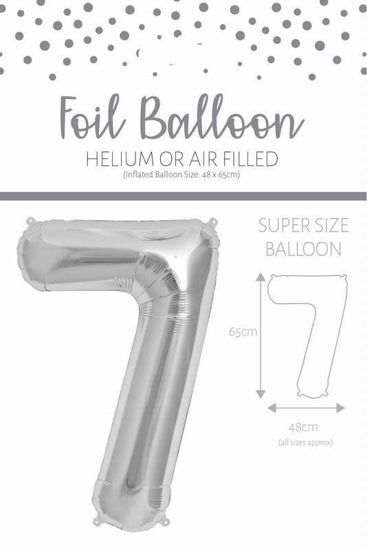 Picture of SILVER NUMBER 7 BALLOON