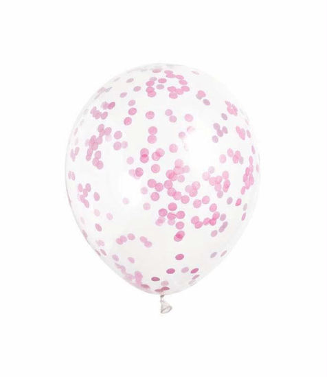 Picture of UNIQUE BALLOONS CONFETTI PINK