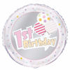 Picture of UNIQUE FOIL BALLOON 1ST BIRTHDAY GIRL 18INCH