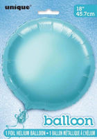 Picture of UNIQUE FOIL BALLOON RND BABY BLUE