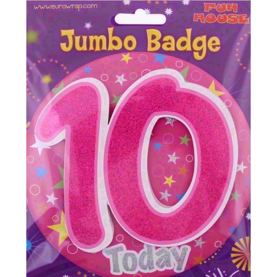 Picture of EUROWRAP GIANT BIRTHDAY BADGE GIRL 10