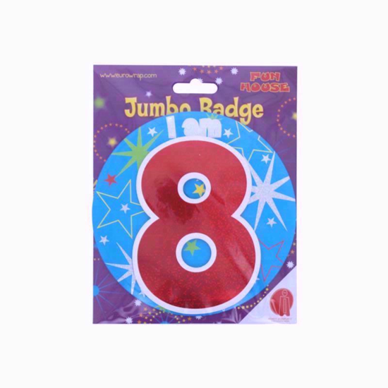 Picture of EUROWRAP GIANT BIRTHDAY BADGE BOY 8